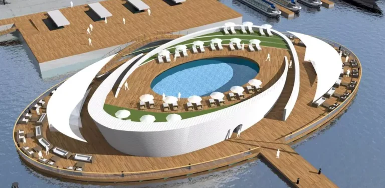 Floating Aquarium with a Pool